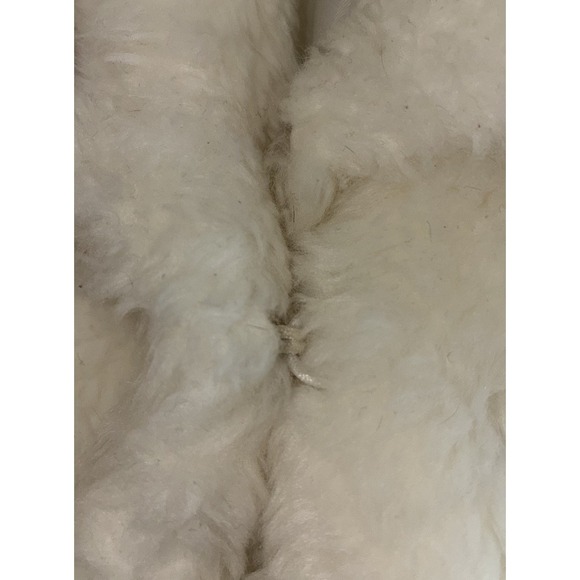 Forever 21 Jacket Women's L White Faux Fur Teddy Bolero 3/4 Sleeve Cropped Y2K - Picture 5 of 7
